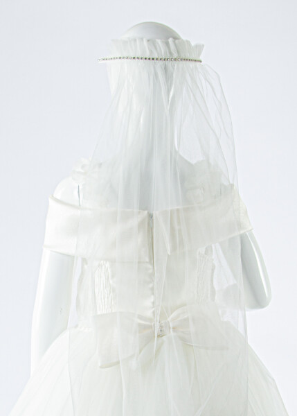 Kız Çocuk Yazlık Abiye Elbise 7-11 Yaş 2918 Krem - 7