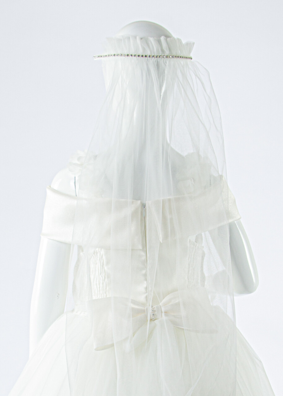 Kız Çocuk Yazlık Abiye Elbise 7-11 Yaş 2918 Krem - 7