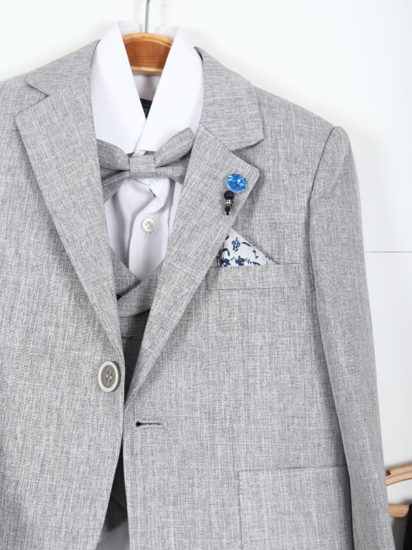 Erkek Çocuk Takım Elbise 1-10 Yaş 2435 Gri - 2