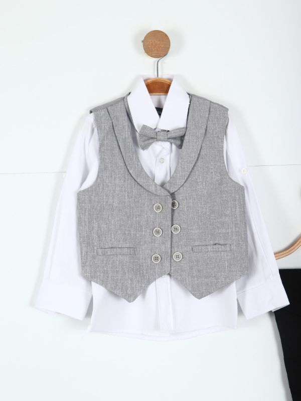 Erkek Çocuk Takım Elbise 1-10 Yaş 2435 Gri - 6