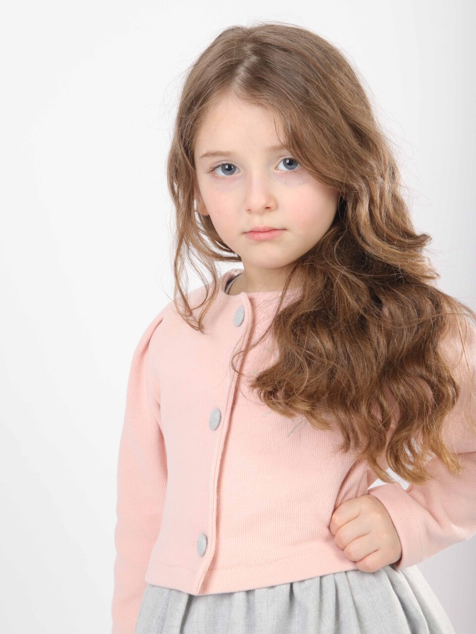 Kız Çocuk Triko Bolerolu Elbise Takım 4-7 Yaş 52100 Pembe - 11