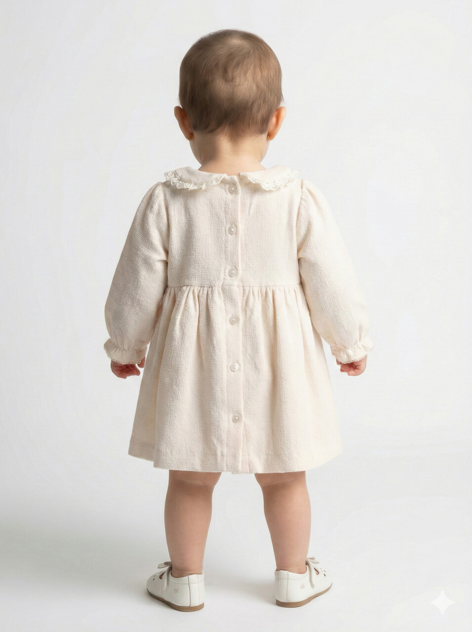 Kız Çocuk Elbise 9-24 Ay 52142 Mavi - 4