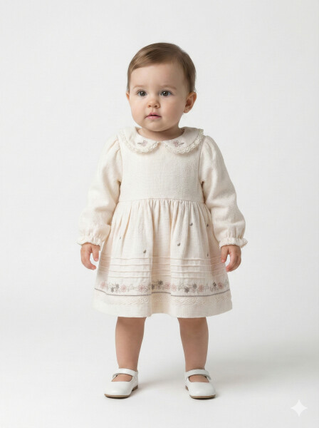 Kız Çocuk Elbise 9-24 Ay 52142 Haki - 3