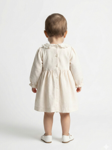 Kız Çocuk Elbise 9-24 Ay 52142 Haki - 4