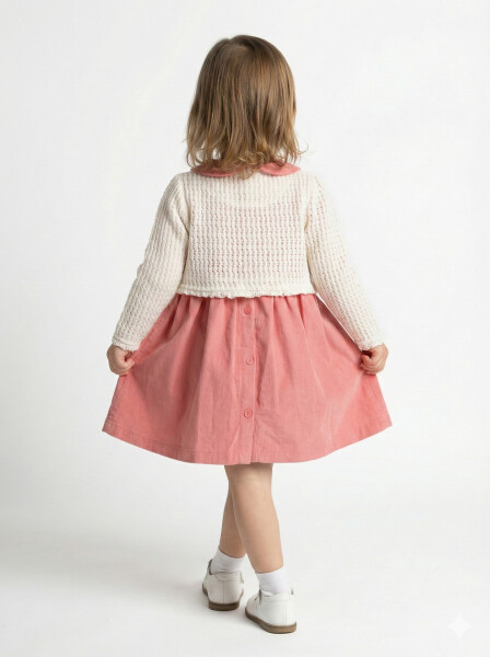 Kız Çocuk Elbise 9-24 Ay 52145 Nar - 2