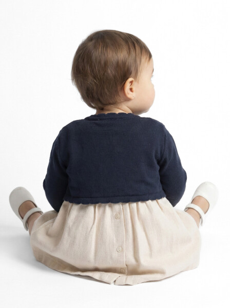 Kız Çocuk Bolerolu Elbise Takım 6-18 Ay 52141 Lacivert - 2