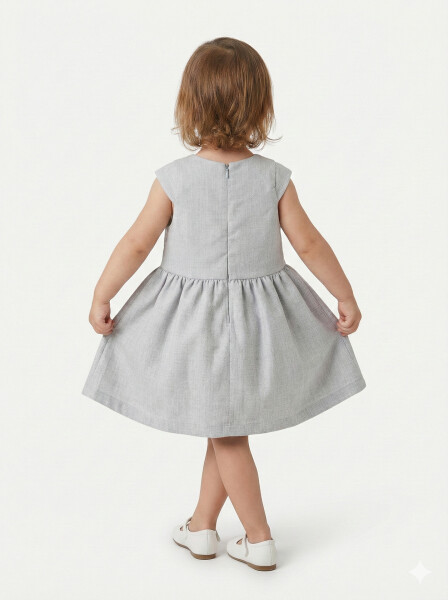 Kız Çocuk Bolerolu Elbise Takım 1-4 Yaş 52064 Pembe - Gri - 4