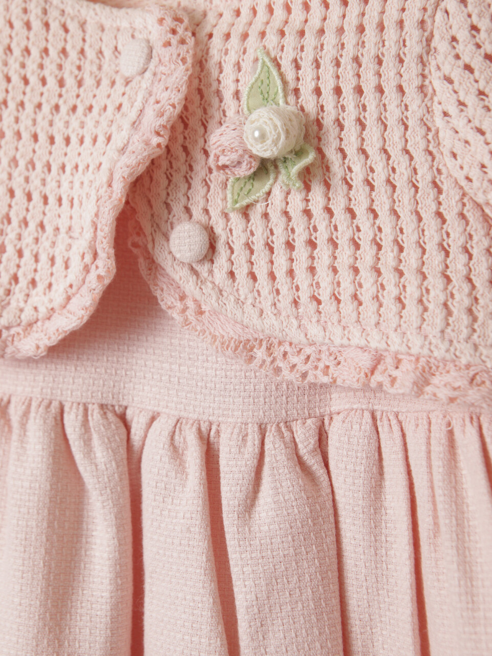 Kız Çocuk Elbise + Bolero 9-24 Ay 52130 Pudra - 7