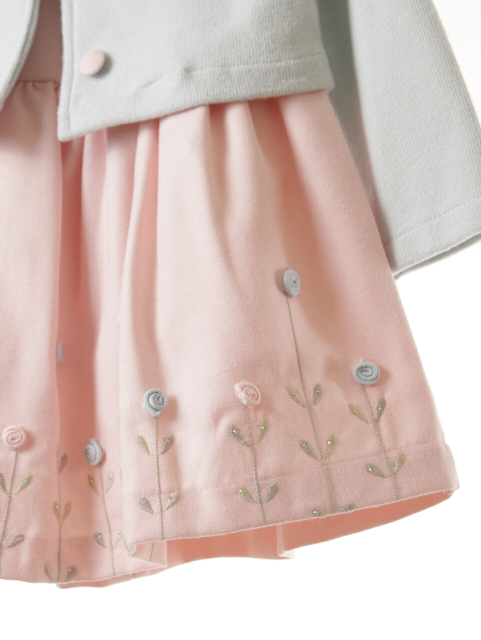 Kız Çocuk Bolerolu Elbise Takım 1-4 Yaş 52064 Pembe - Açik Mavi - 10