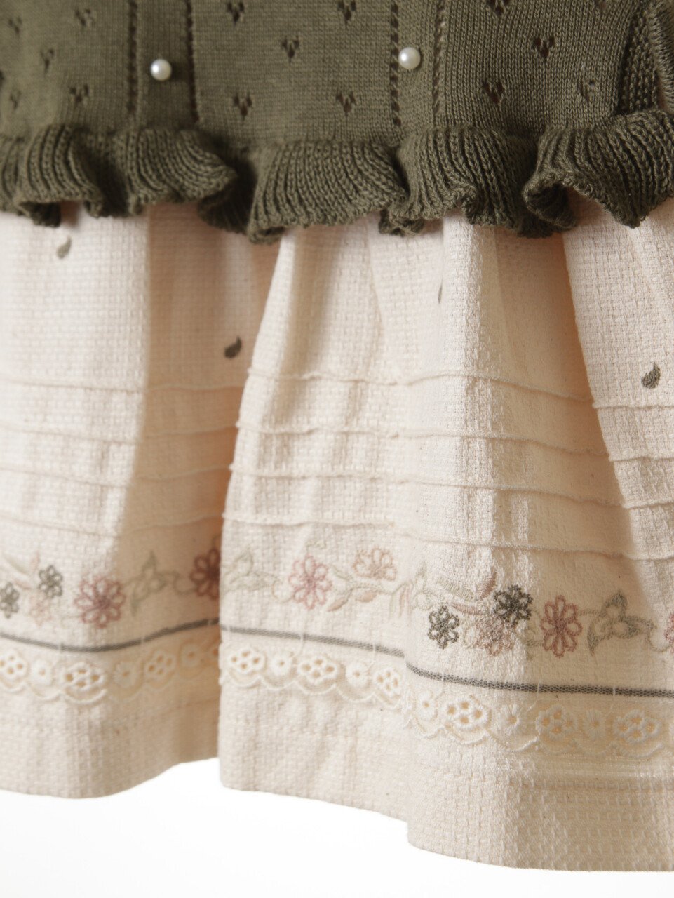 Kız Çocuk Elbise 9-24 Ay 52142 Haki - 9