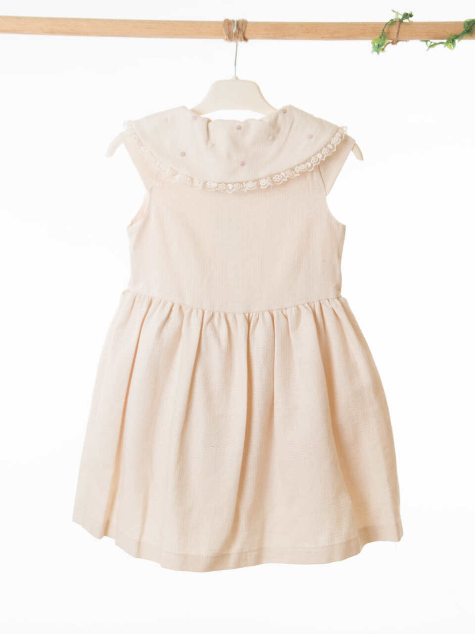 Kız Çocuk Elbise + Bolero 4-7 Yaş 52120 Bej - 9