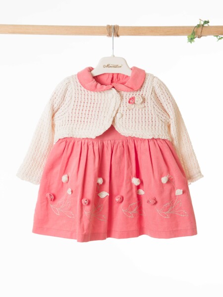 Kız Çocuk Elbise 9-24 Ay 52145 Nar - 5