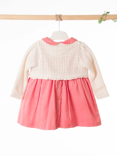 Kız Çocuk Elbise 9-24 Ay 52145 Nar - 6