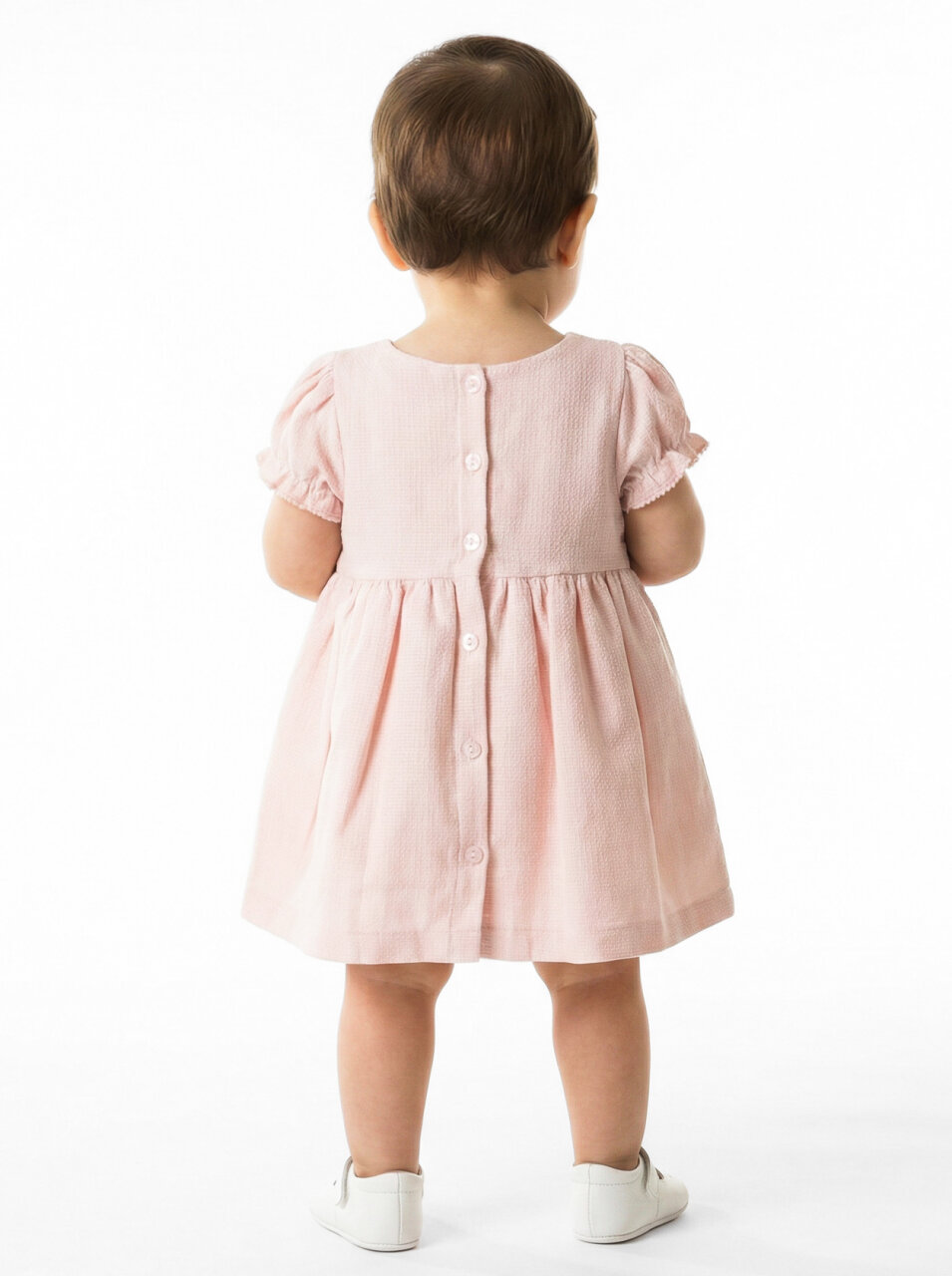 Kız Çocuk Elbise + Bolero 9-24 Ay 52130 Pudra - 4