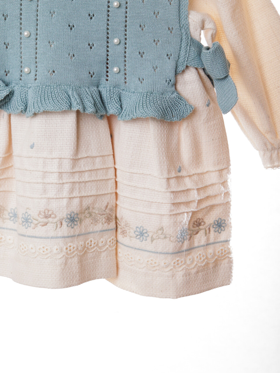 Kız Çocuk Elbise 9-24 Ay 52142 Mavi - 7