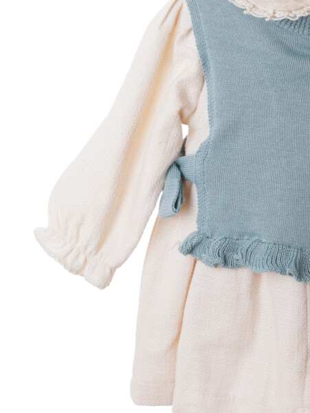 Kız Çocuk Elbise 9-24 Ay 52142 Mavi - 10