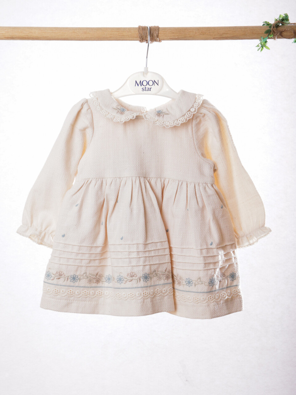 Kız Çocuk Elbise 9-24 Ay 52142 Mavi - 9