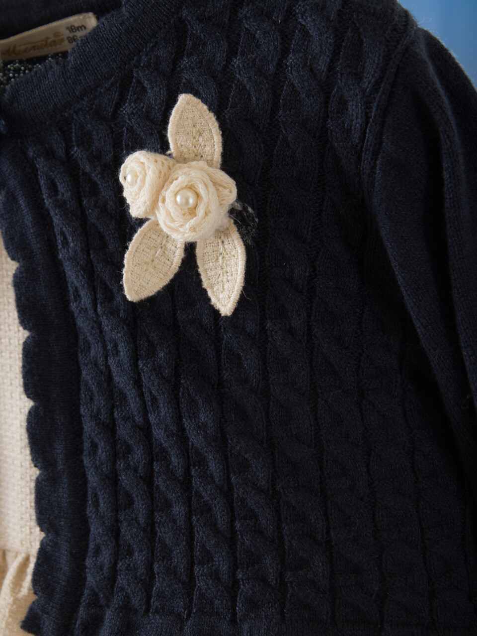 Kız Çocuk Bolerolu Elbise Takım 6-18 Ay 52141 Lacivert - 7