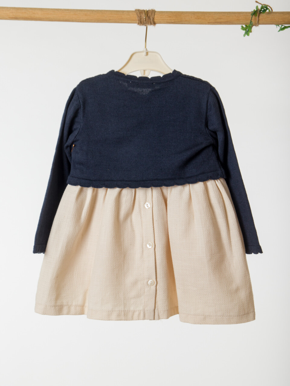 Kız Çocuk Bolerolu Elbise Takım 6-18 Ay 52141 Lacivert - 8