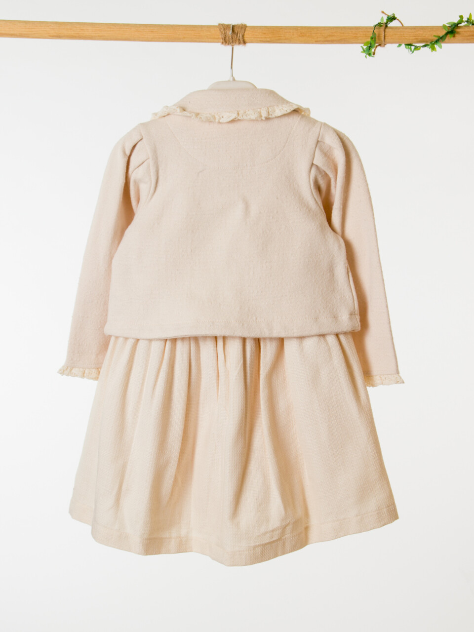 Kız Çocuk Elbise + Bolero 5-8 Yaş 52143 Bej - 8