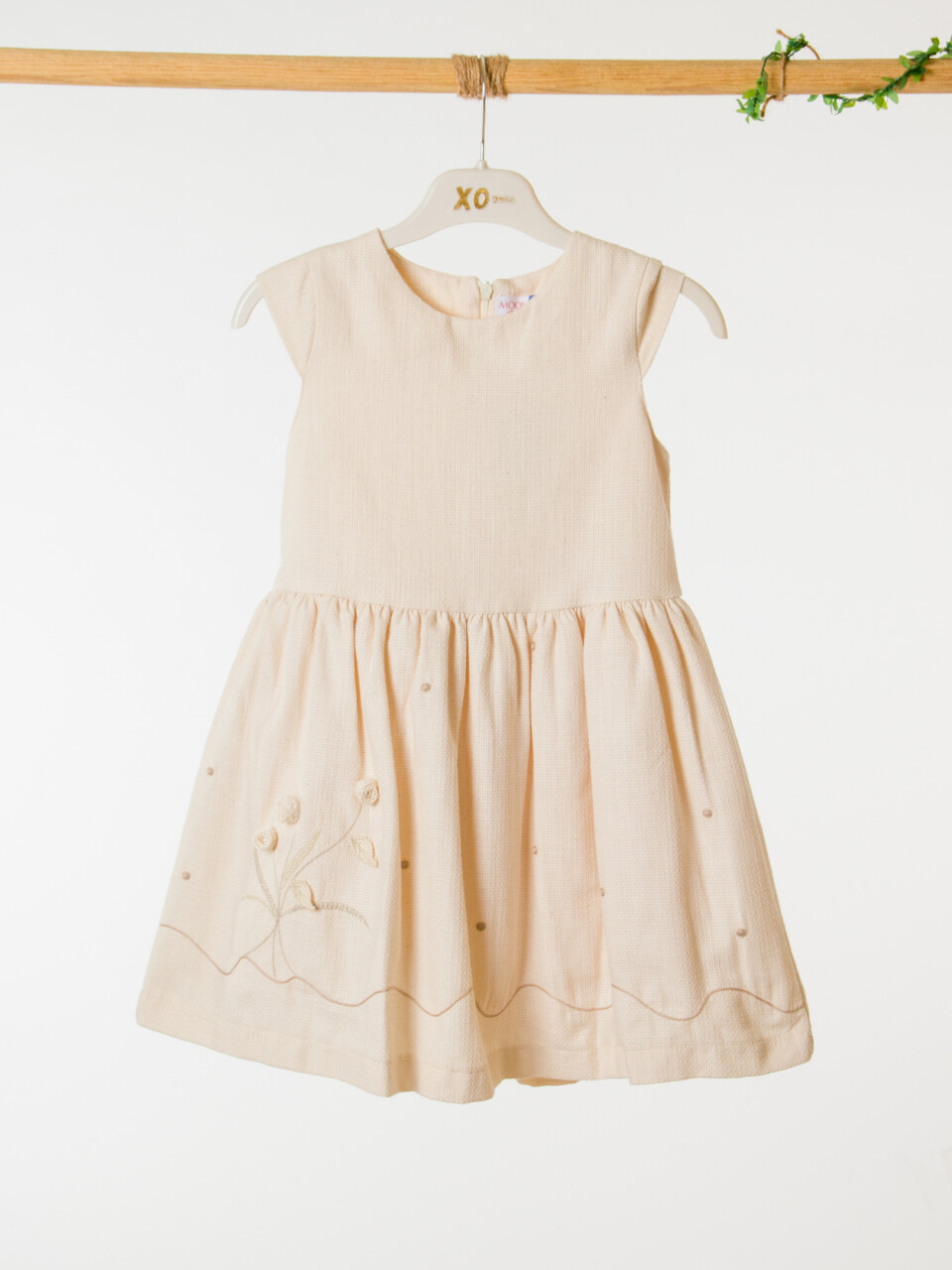 Kız Çocuk Elbise + Bolero 5-8 Yaş 52143 Bej - 9