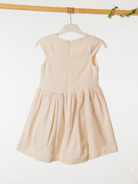 Kız Çocuk Elbise + Bolero 5-8 Yaş 52143 Bej - 10