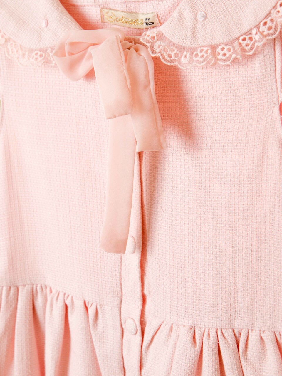 Kız Çocuk Elbise + Bolero 4-7 Yaş 52120 Pudra - 5