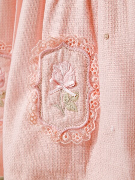 Kız Çocuk Elbise + Bolero 4-7 Yaş 52120 Pudra - 8