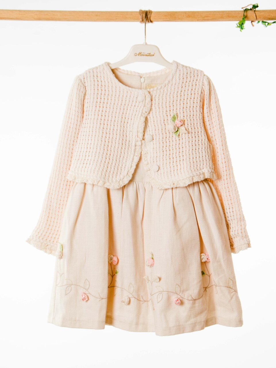 Kız Çocuk Elbise 3-6 Yaş 52140 Bej - 5