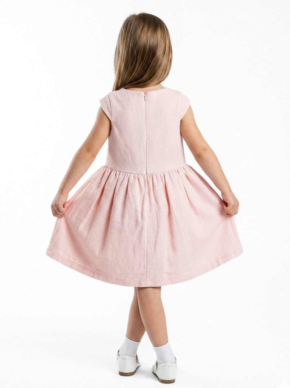 Kız Çocuk Elbise 3-6 Yaş 52140 Pembe - 4