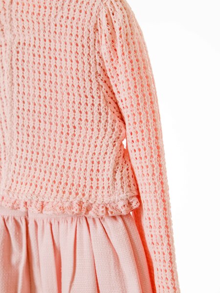 Kız Çocuk Elbise 3-6 Yaş 52140 Pembe - 8