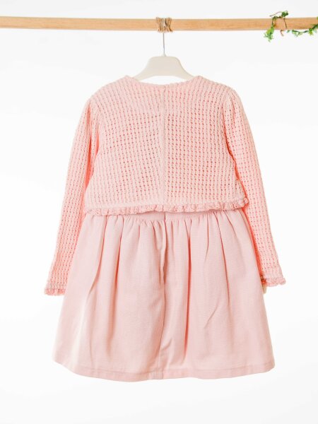 Kız Çocuk Elbise 3-6 Yaş 52140 Pembe - 9