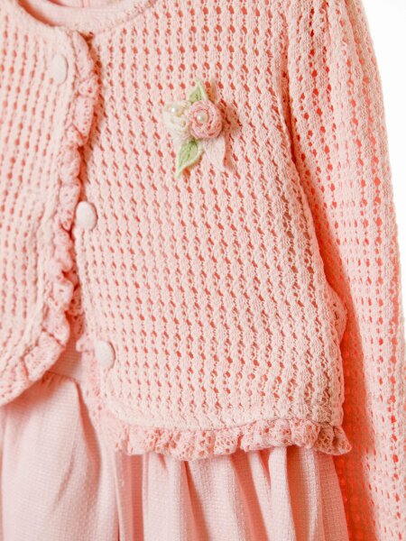 Kız Çocuk Elbise 3-6 Yaş 52140 Pembe - 10