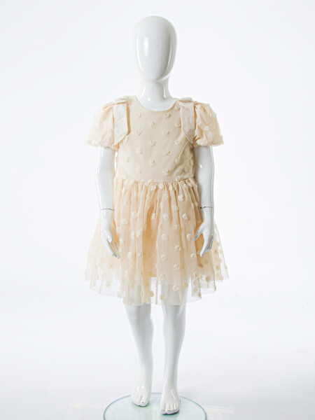 Kız Çocuk Yazlık Elbise 2-5 Yaş 53228 Bej - 3