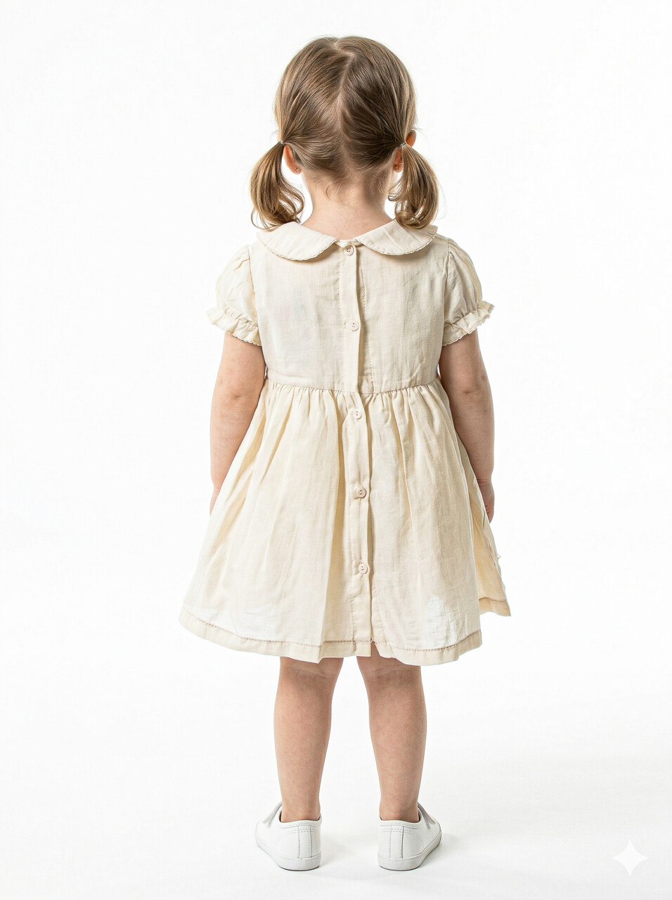 Kız Çocuk Yazlık Elbise 9-24 Ay 53152 Bej - 3
