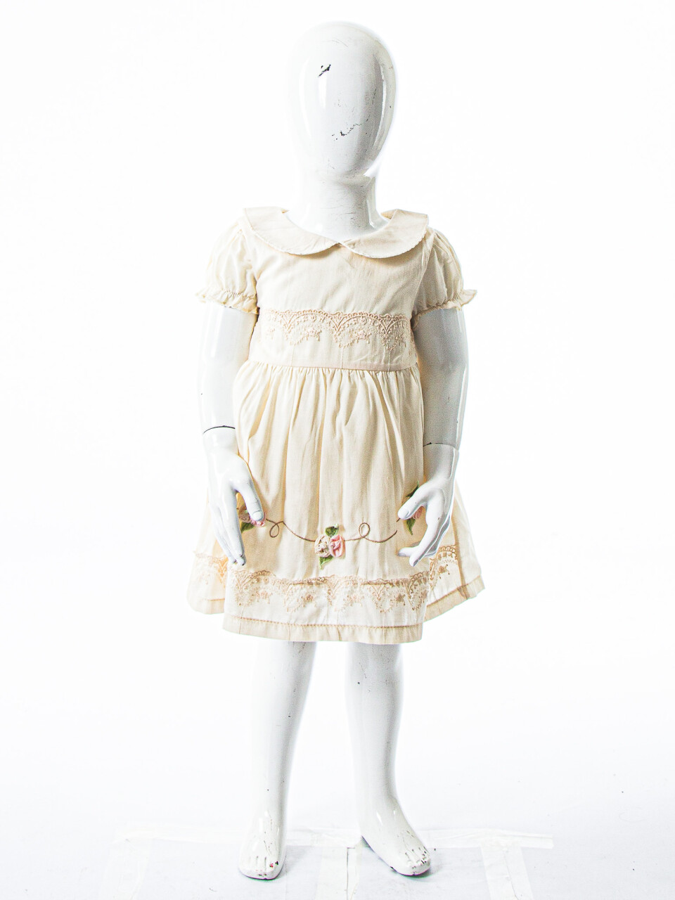 Kız Çocuk Yazlık Elbise 9-24 Ay 53152 Bej - 4