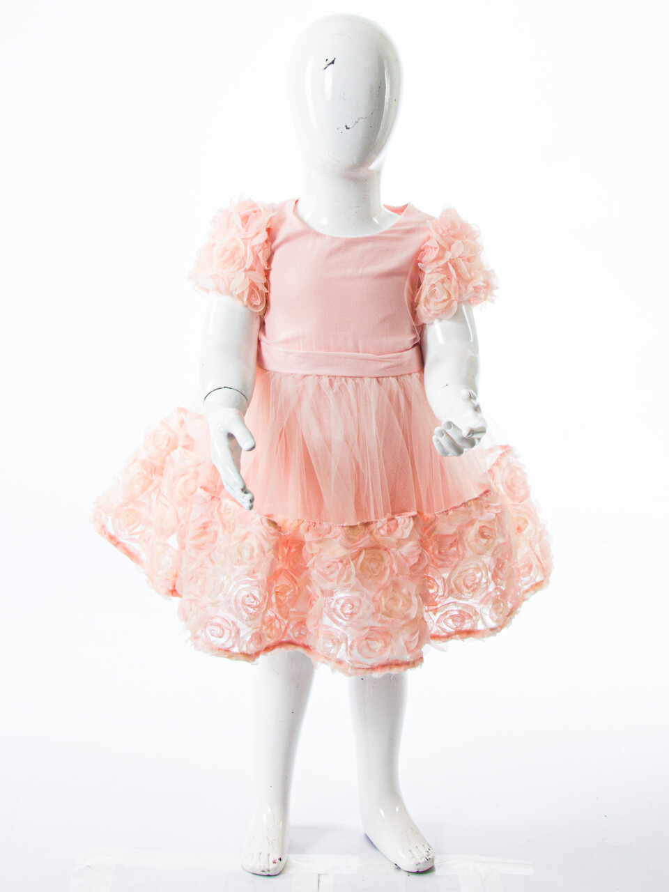 Kız Çocuk Yazlık Elbise 9-24 Ay 53232 Pudra - 3