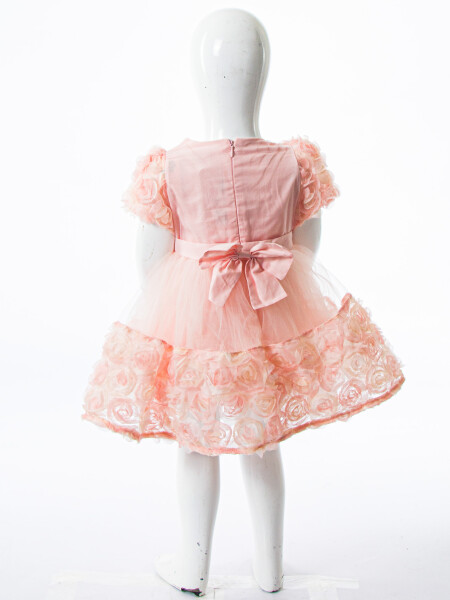 Kız Çocuk Yazlık Elbise 9-24 Ay 53232 Pudra - 5