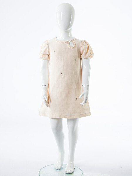 Kız Çocuk Yazlık Elbise 2-5 Yaş 53274 Bej - 3