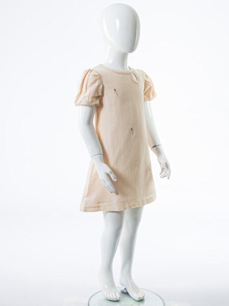 Kız Çocuk Yazlık Elbise 2-5 Yaş 53274 Bej - 4