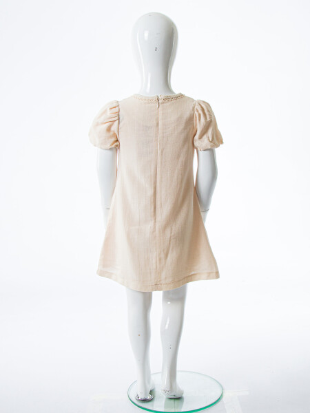 Kız Çocuk Yazlık Elbise 2-5 Yaş 53274 Bej - 5