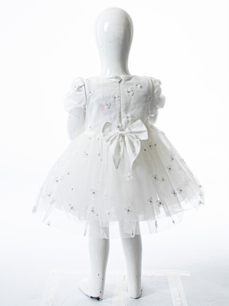 Kız Çocuk Yazlık Elbise 9-24 Ay 53227 Beyaz - 5