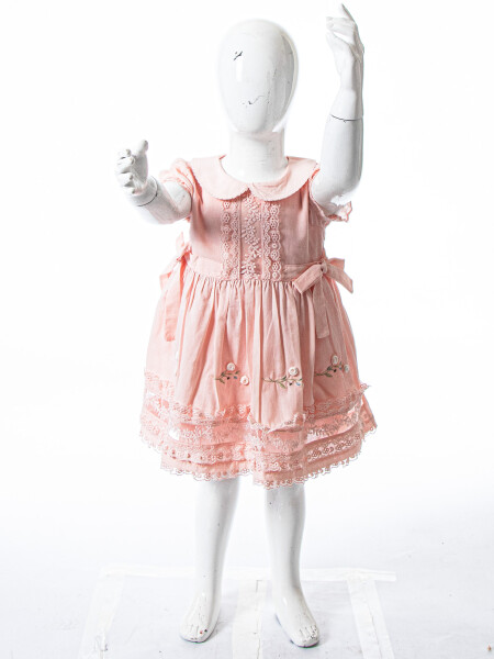 Kız Çocuk Yazlık Elbise 9-24 Ay 53153 Pembe - 4