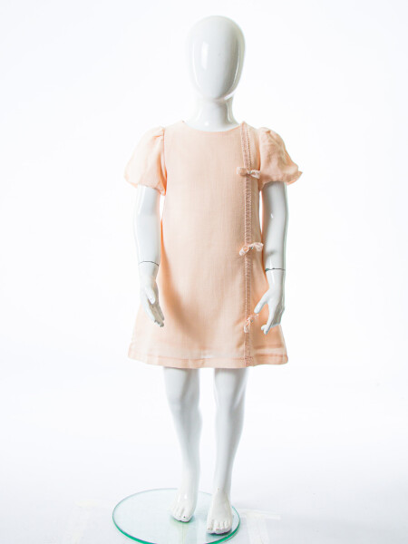 Kız Çocuk Yazlık Elbise 2-5 Yaş 53277 Pudra - 3