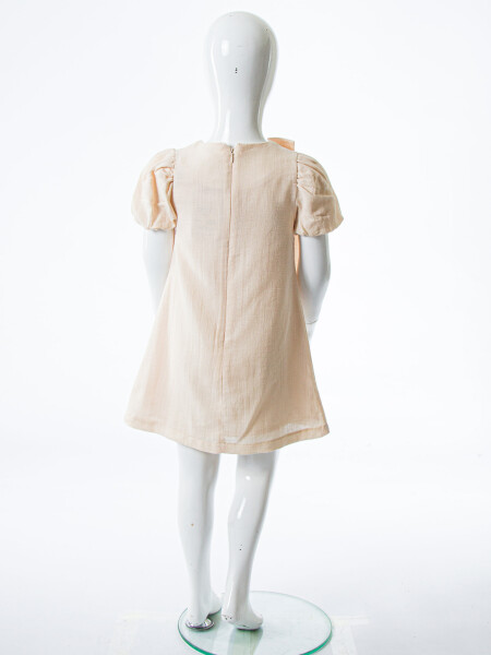 Kız Çocuk Yazlık Elbise 3-6 Yaş 53275 Bej - 5