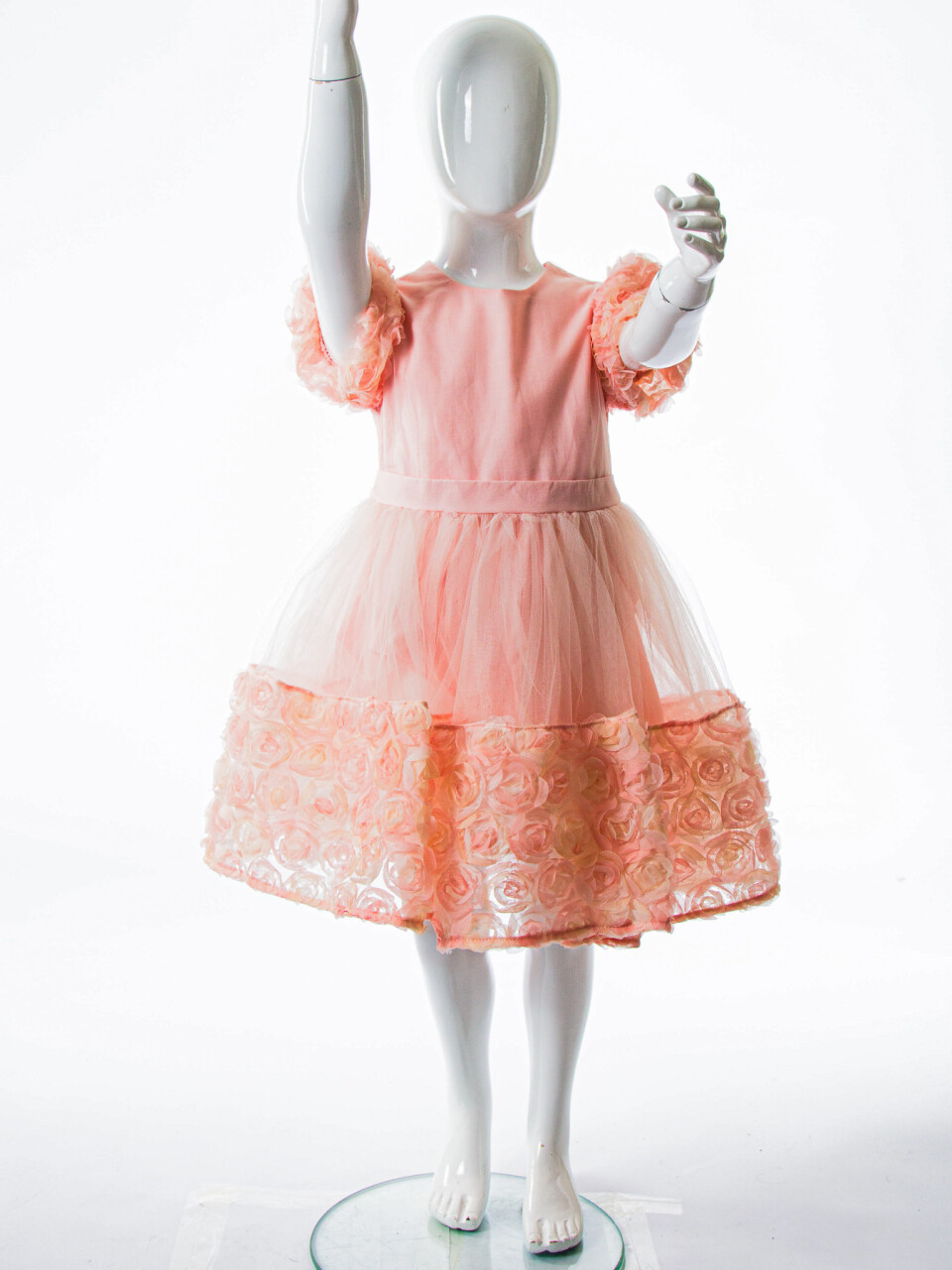 Kız Çocuk Yazlık Elbise 2-5 Yaş 53233 Pudra - 4