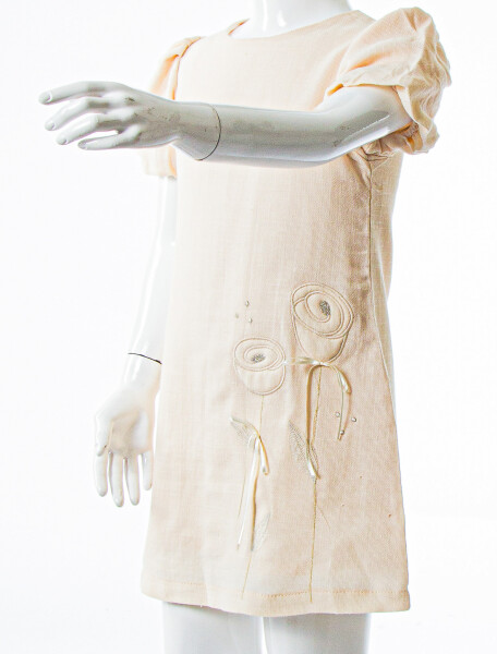 Kız Çocuk Yazlık Elbise 2-5 Yaş 53281 Bej - 4