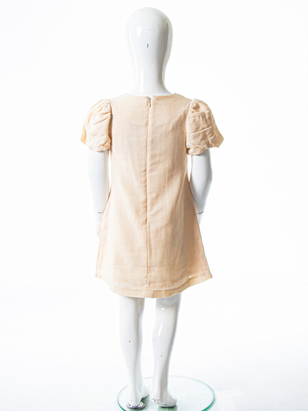 Kız Çocuk Yazlık Elbise 2-5 Yaş 53281 Bej - 5