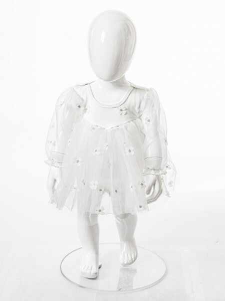 Kız Çocuk Yazlık Elbise 0-6 Ay 53244 Beyaz - 3