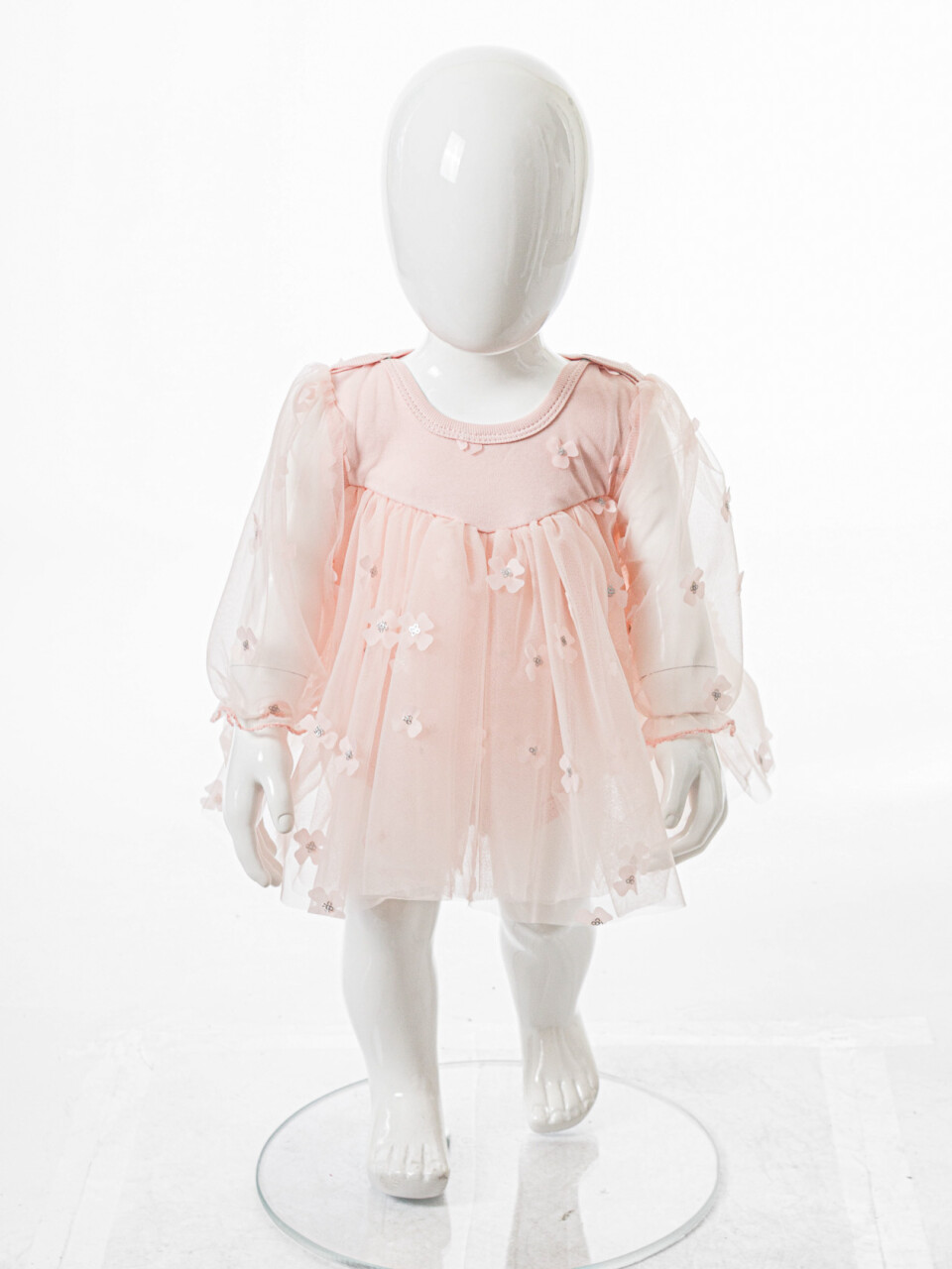 Kız Çocuk Yazlık Elbise 0-6 Ay 53244 Pudra - 3